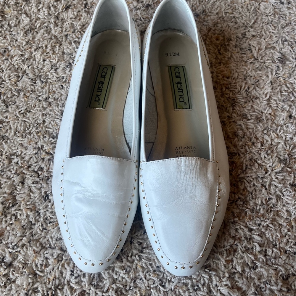 Carisma White Loafers Classic Moccasin Style